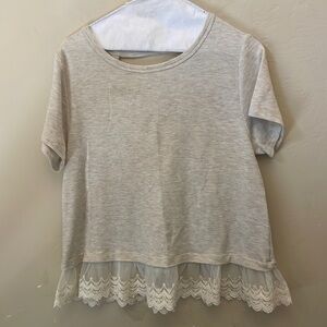 Jun & Ivy cream Lace Top! Size large